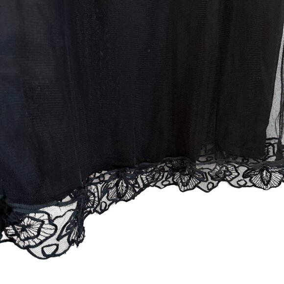 April Cornell Gothic Whimsigoth Black Lace Ruffle Trim Sleeveless Dress Small - Picture 3 of 6